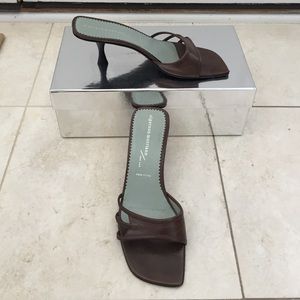 Brown leather Sigerson Morrison mules.