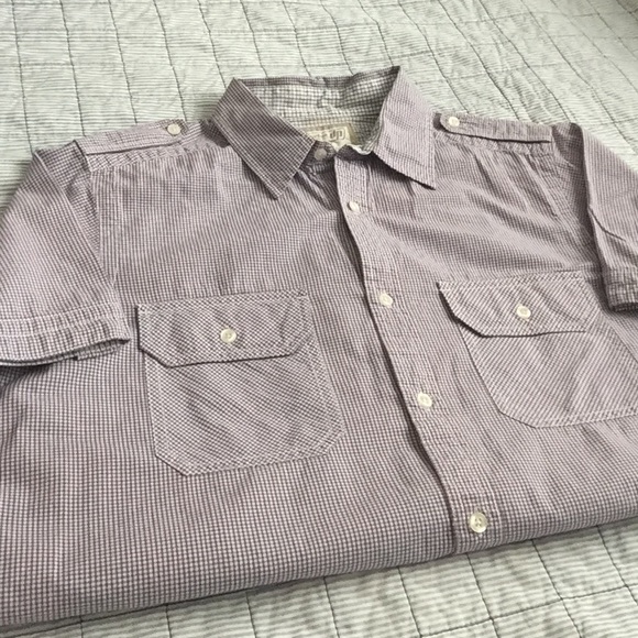 Men's short sleep large button down shirt