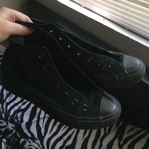 All black high tops