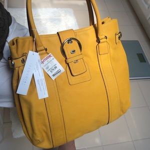 Canary yellow boho bag