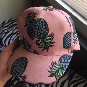 Pink pineapple snapback