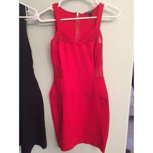 Express Dresses - Express red mesh panel dress Express Dresses - Express red mesh panel dress