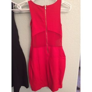 Express Dresses - Express red mesh panel dress Express Dresses - Express red mesh panel dress
