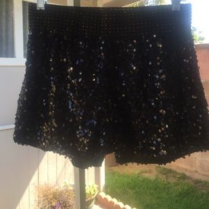 Black Sequin Shorts
