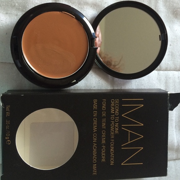Cream to powder foundation by Iman.