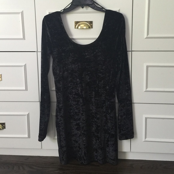 Free people scoop back velvet bodycon dress