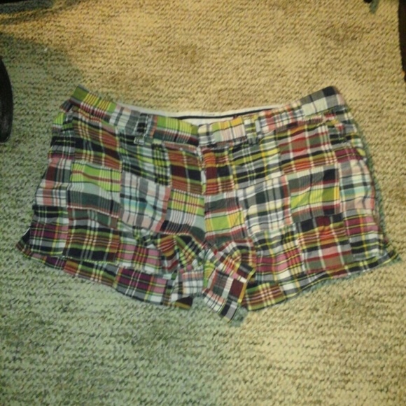 American eagle shorts plaid size 10