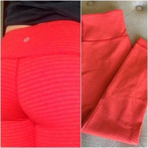 Lululemon love red stripe wunder under crops 2