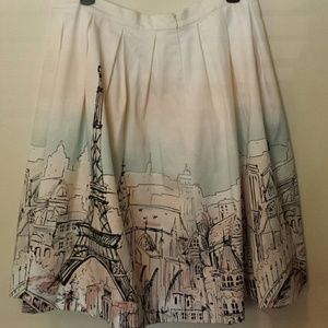 Paris Eiffel Skyline Skirt
