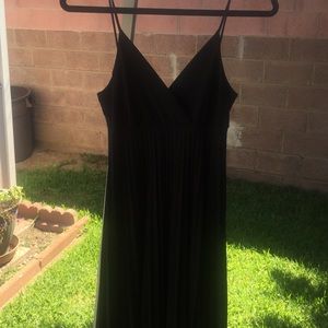 Black pleated baby doll dress