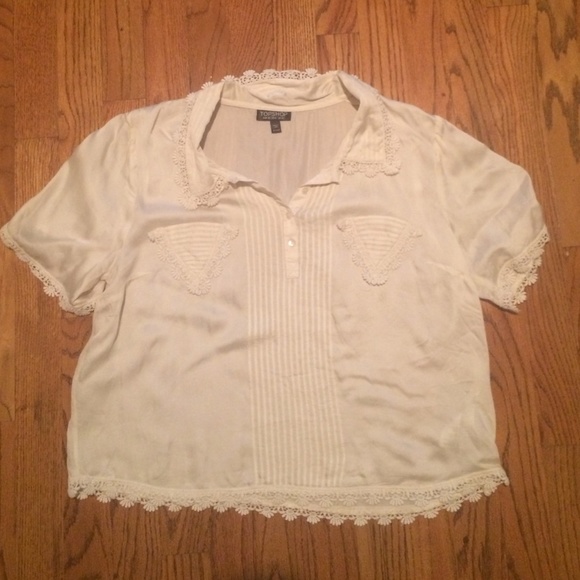 Off white womens Top with lace