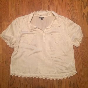 Off white womens Top with lace