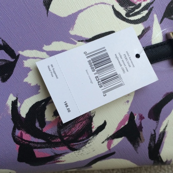 Purple/white floral Kate Spade tote NWT! - Picture 2 of 4