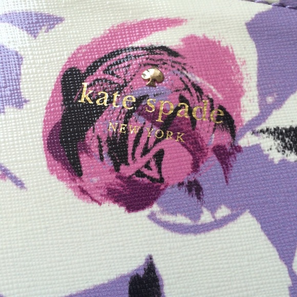 Purple/white floral Kate Spade tote NWT! - Picture 4 of 4