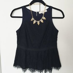 Scallop Lace Peplum