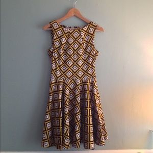 ModCloth size 8 Geometric Print Fit & Flare Dress