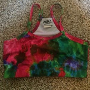 Kids ym tye dye sports bra
