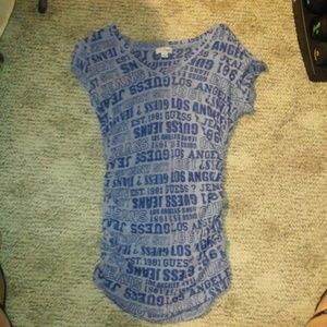 Guess jeans scrunched side tee Large