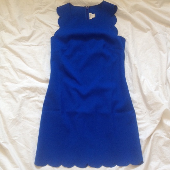 J.Crew Factory Scalloped Shift Dress
