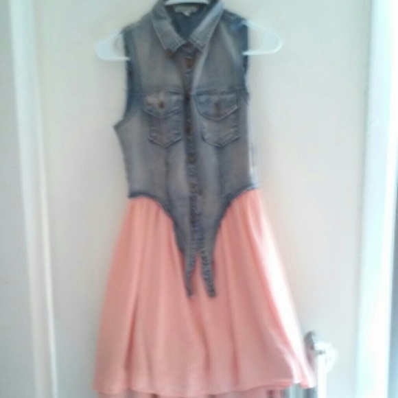A  jean jacket top dress