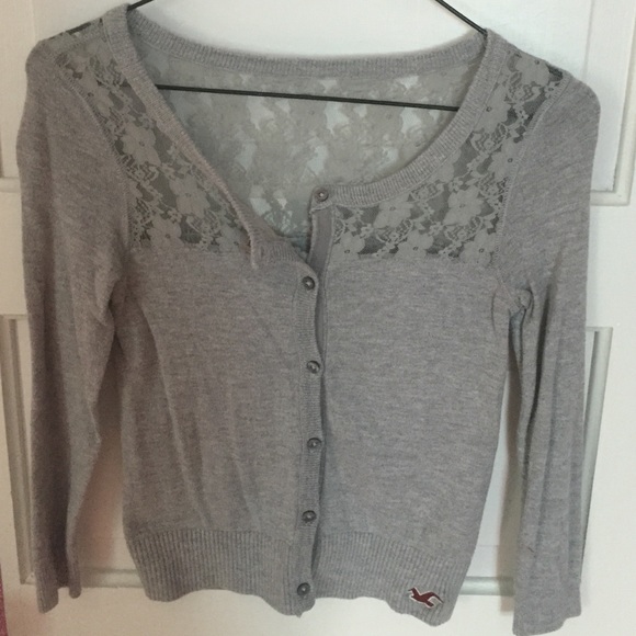 Hollister lace top cardigan