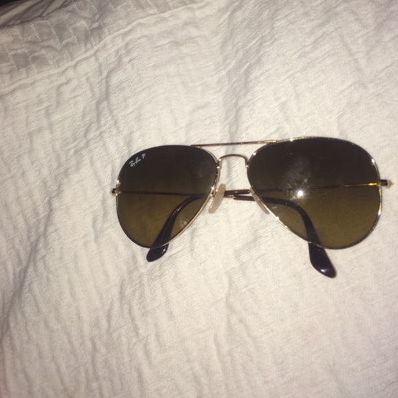 RAY BANS POLARIZED tan and gold