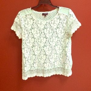 The Limited mint green lace top