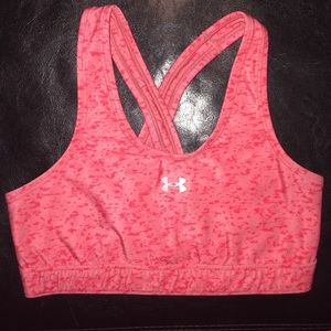 Pink Speckled Under Armour Sports Bra
