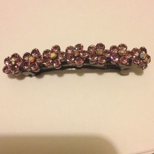 Purple Swarovski crystal hair clip