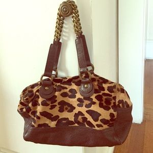 Rare J.Crew Collection leopard bag