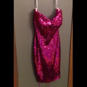 Hott Pink Sequin Dress
