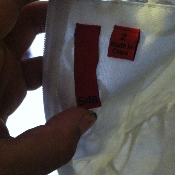 White, floral patterned, sheer top dress. - Picture 4 of 4