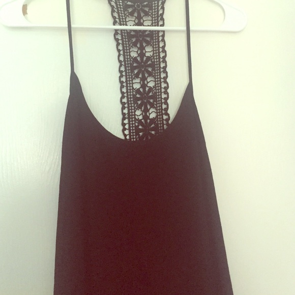 Black chiffon dress