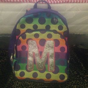 Justice Rainbow backpack with lunchbox