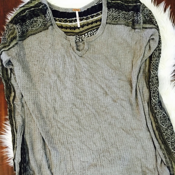 Free People Tops - Free people embroidered thermal