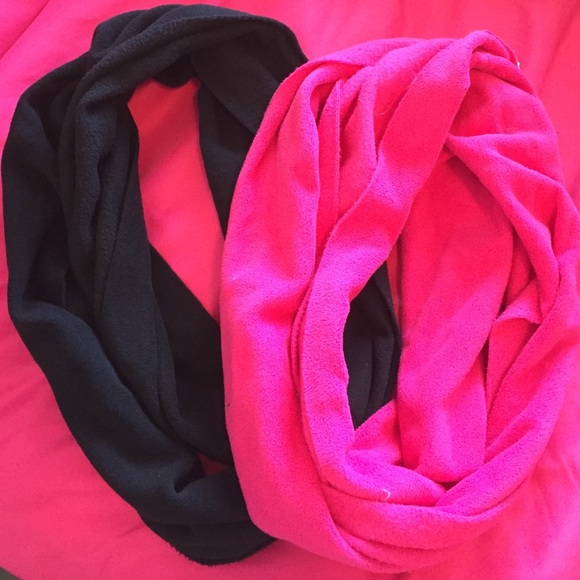 two old navy infinity scarves