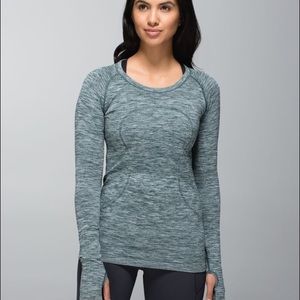 Lululemon running swiftly long sleeve green