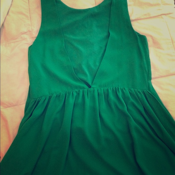 Green baby doll dress