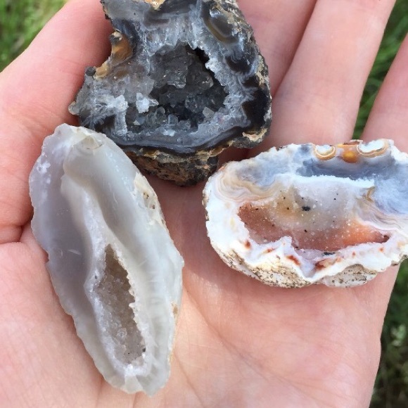 3 Ocho Geode Halves From Brazil