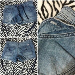 Distressed Tie Shorts