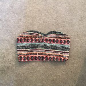 Black and red tribal design bandeau