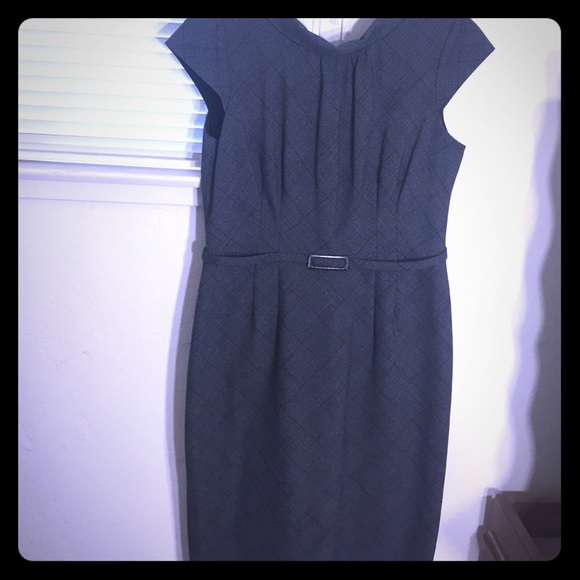 Chic Dark Grey Pencil Dress