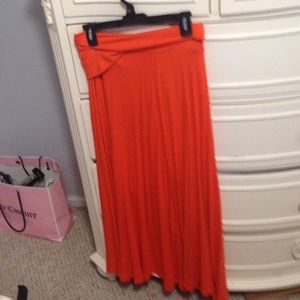 Clementine orange maxi skirt