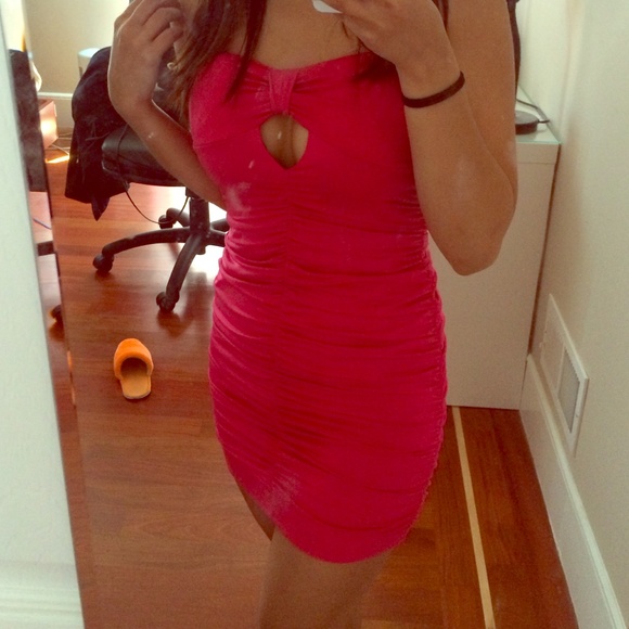 Brand new fuchsia pink strapless dress