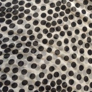 Scarf black and white polka dots
