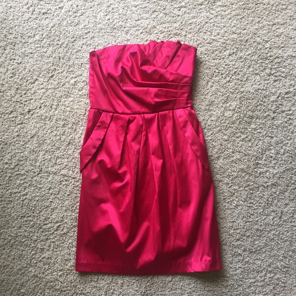 Short Red Strapless Dress