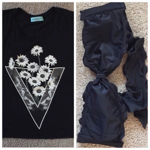 Pacsun crop top (s) VS bathing suit top (L)
