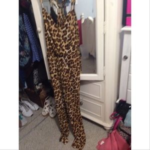 Cheetah print jumpsuit