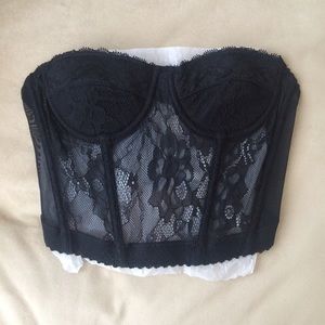 Nasty Gal Black Lace Bustier