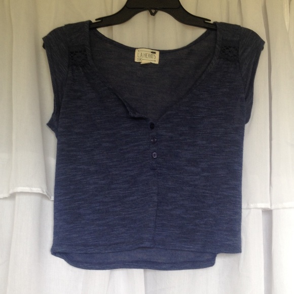 L.A. Hearts navy blue top